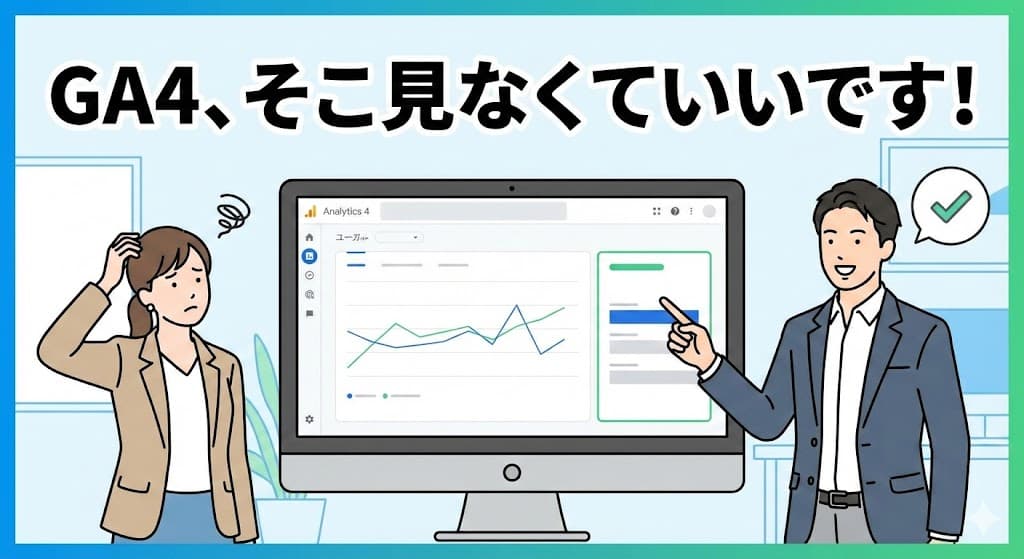 「PV数」は追うな。中小企業のWeb担当者がGA4で絶対に見るべき「3つの数字」とは?